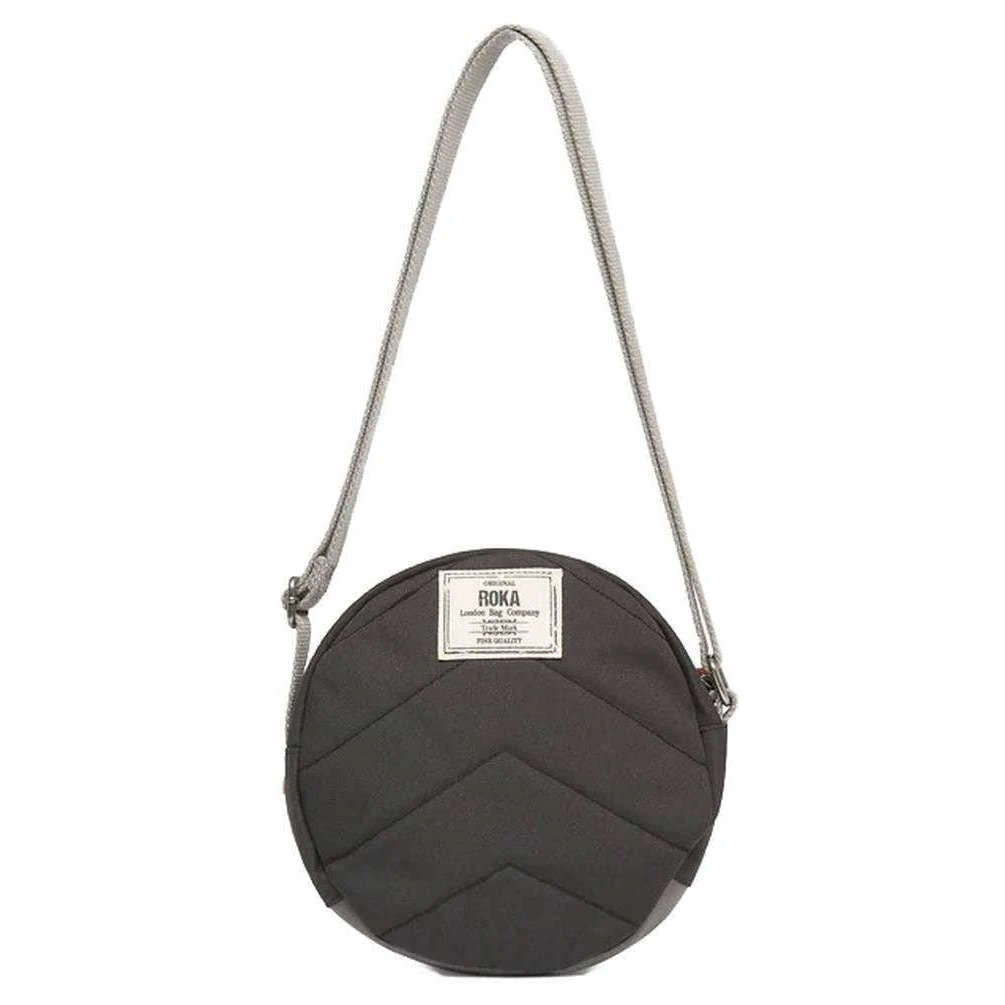 Roka Paddington B Small Sustainable Canvas Crossbody Bag - Ash Grey - Image 3