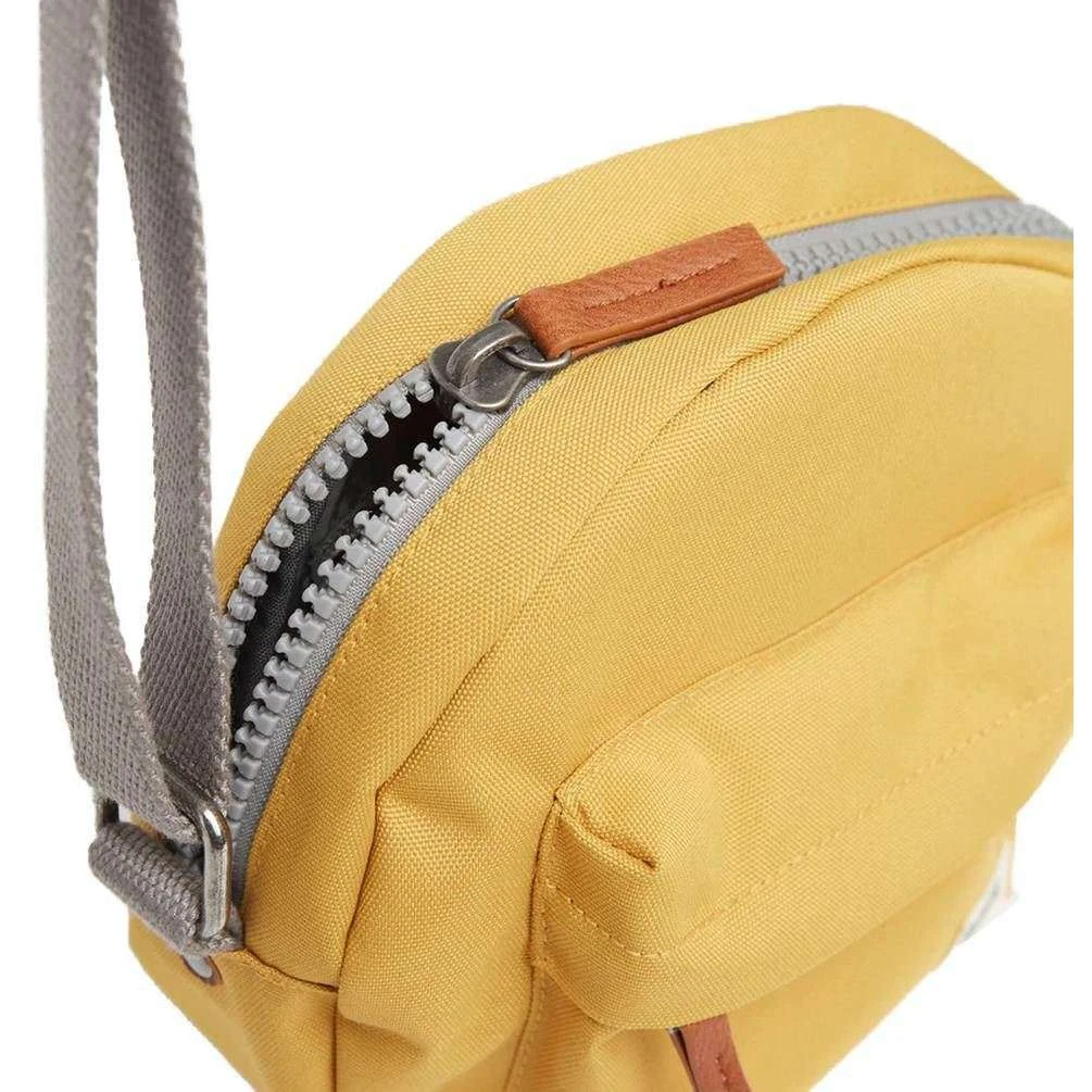 Roka Paddington B Small Sustainable Canvas Crossbody Bag - Flax Yellow - Image 4