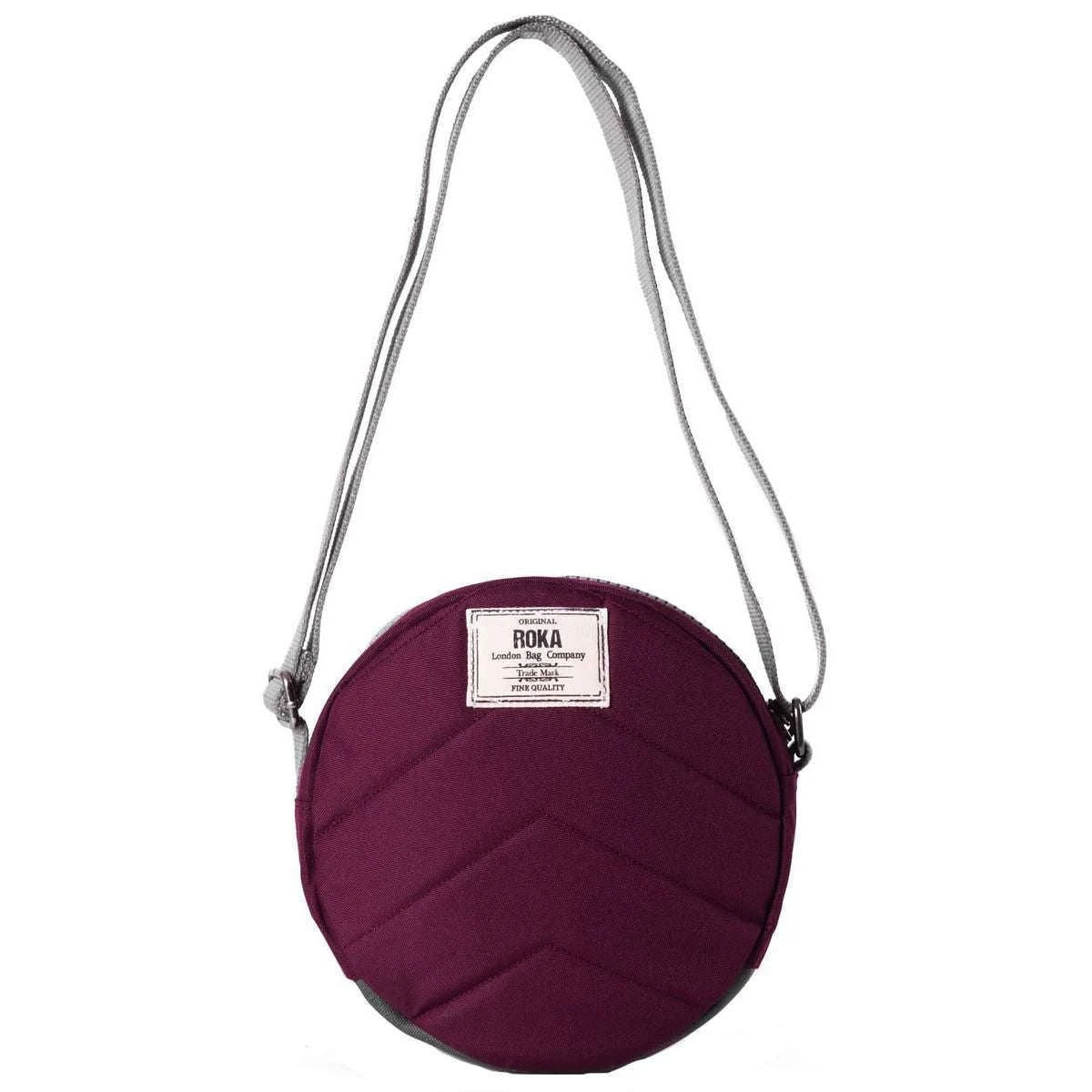 Roka Paddington B Small Sustainable Canvas Crossbody Bag - Sienna Burgundy - Image 2