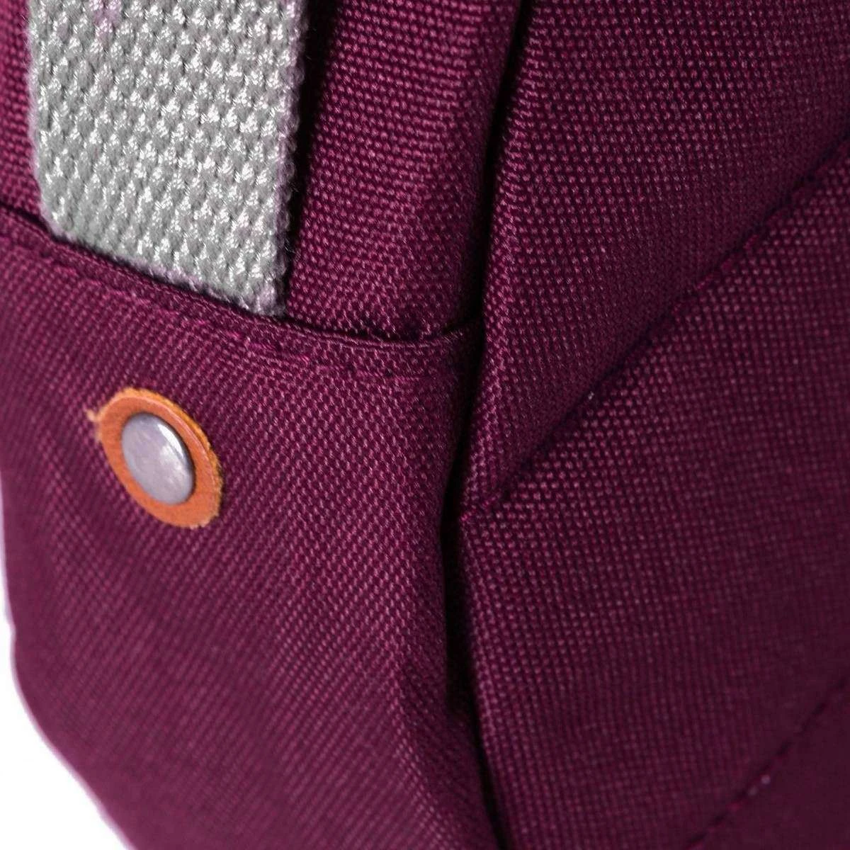 Roka Paddington B Small Sustainable Canvas Crossbody Bag - Sienna Burgundy - Image 6