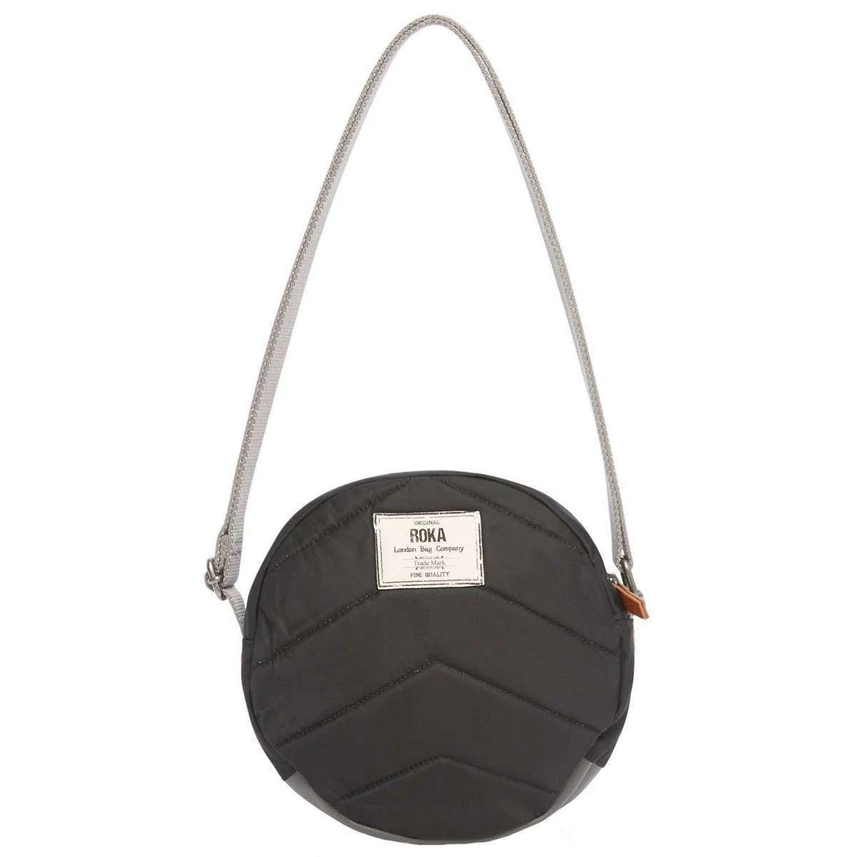 Roka Paddington B Small Sustainable Nylon Cross Body Bag - Black - Image 2