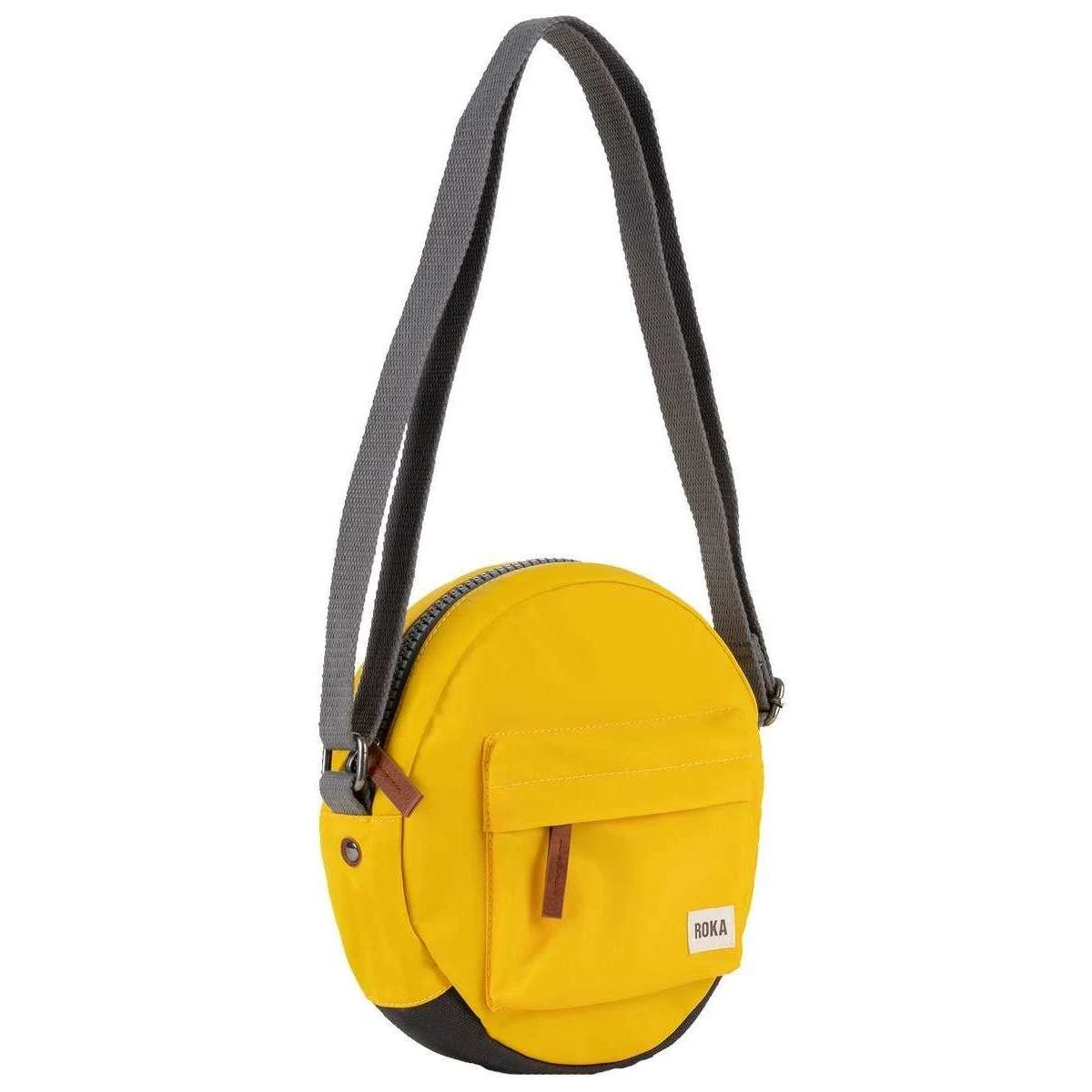 Roka Paddington B Small Sustainable Nylon Crossbody Bag - Aspen Yellow - Image 4