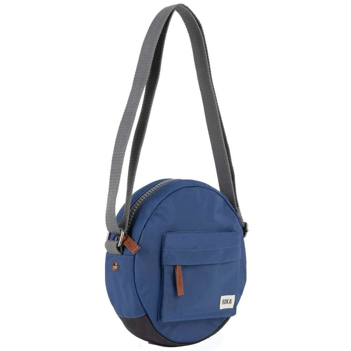 Roka Paddington B Small Sustainable Nylon Crossbody Bag - Burnt Blue - Image 4