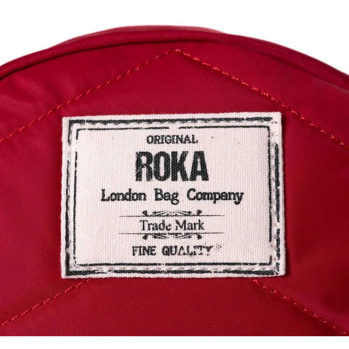 Roka Paddington B Small Sustainable Nylon Crossbody Bag - Cranberry Red - Image 4