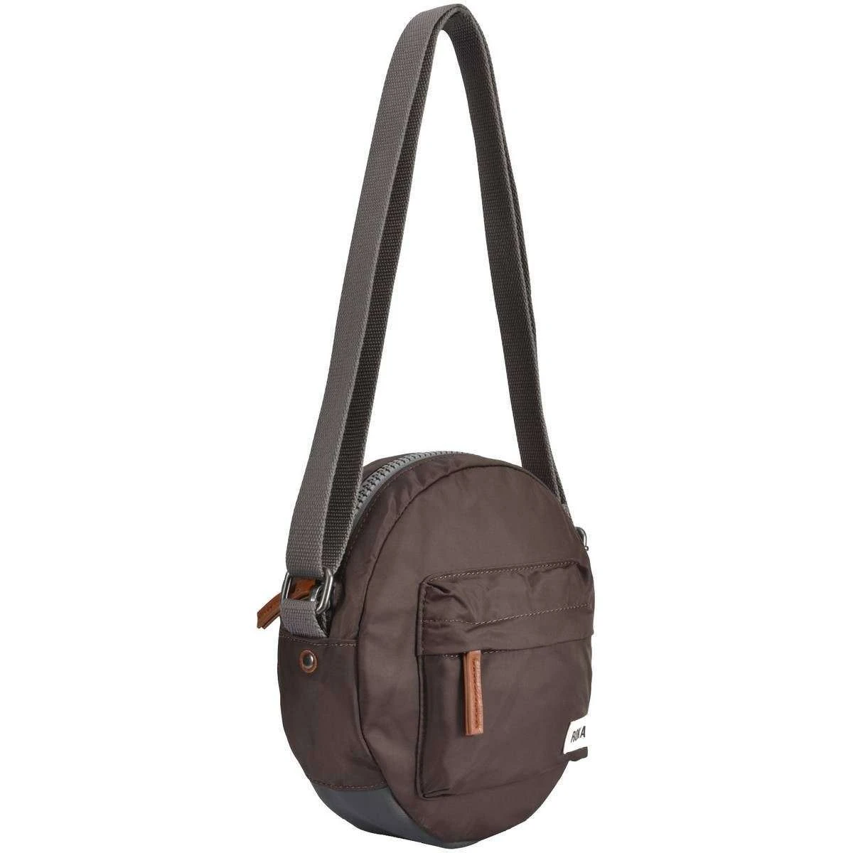 Roka Paddington B Small Sustainable Nylon Crossbody Bag - Dark Chocolate Brown - Image 4