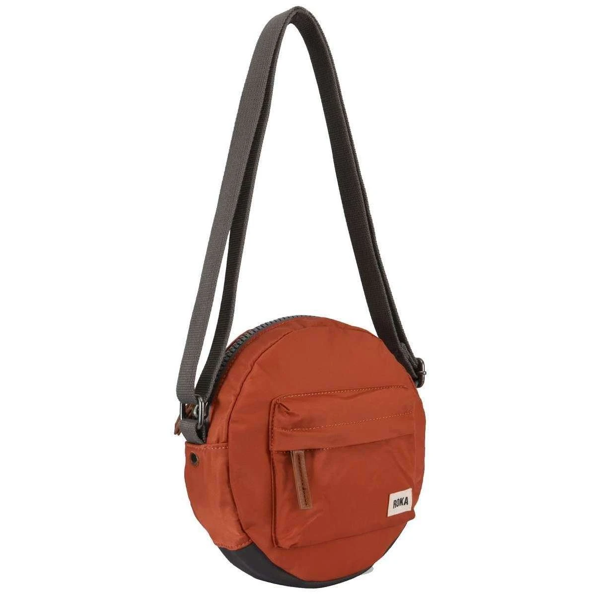 Roka Paddington B Small Sustainable Nylon Crossbody Bag - Ginger Orange - Image 4