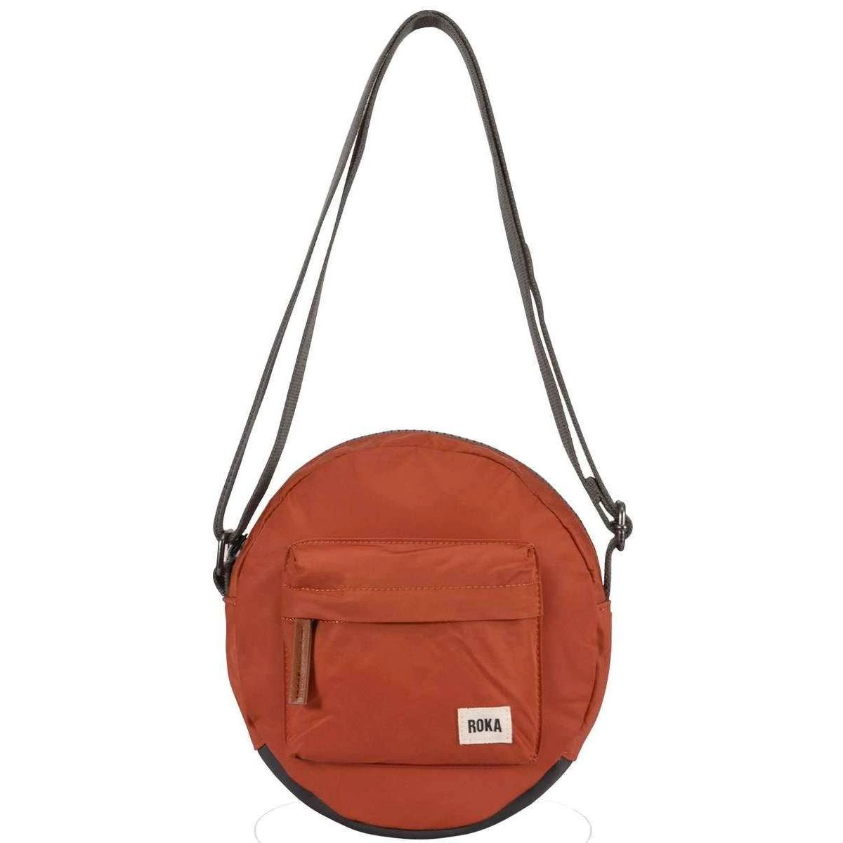 Roka Paddington B Small Sustainable Nylon Crossbody Bag - Ginger Orange - Image 8