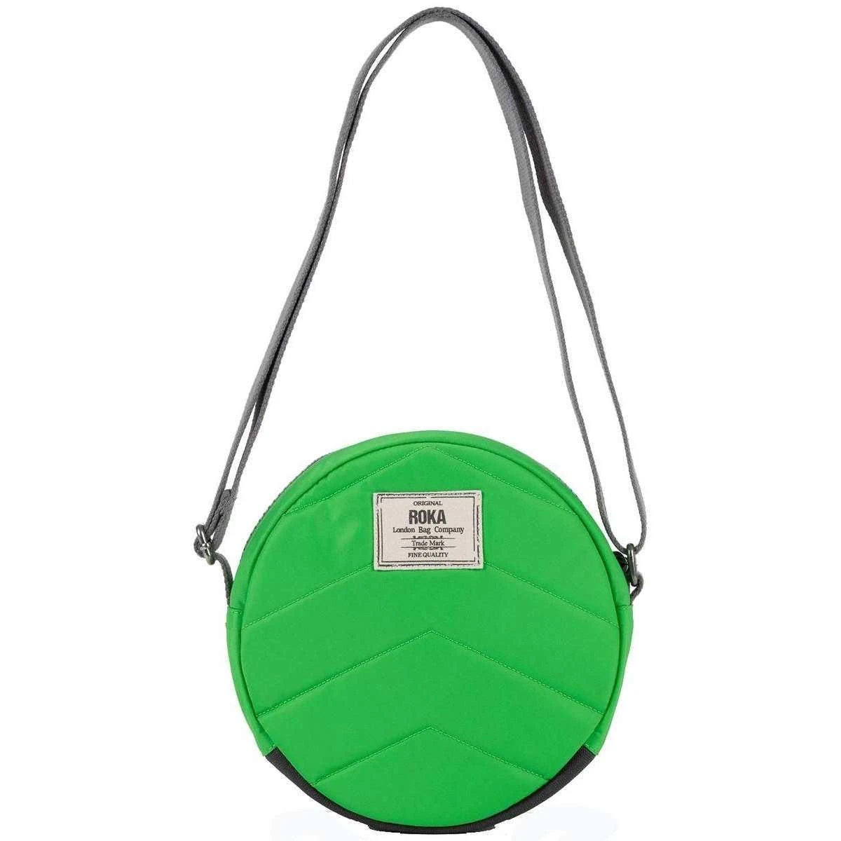 Roka Paddington B Small Sustainable Nylon Crossbody Bag - Kelly Green - Image 2