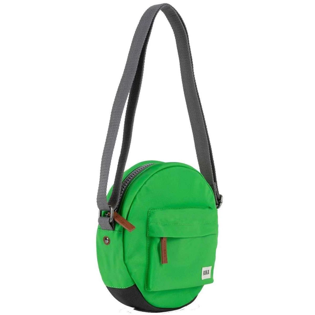 Roka Paddington B Small Sustainable Nylon Crossbody Bag - Kelly Green - Image 4