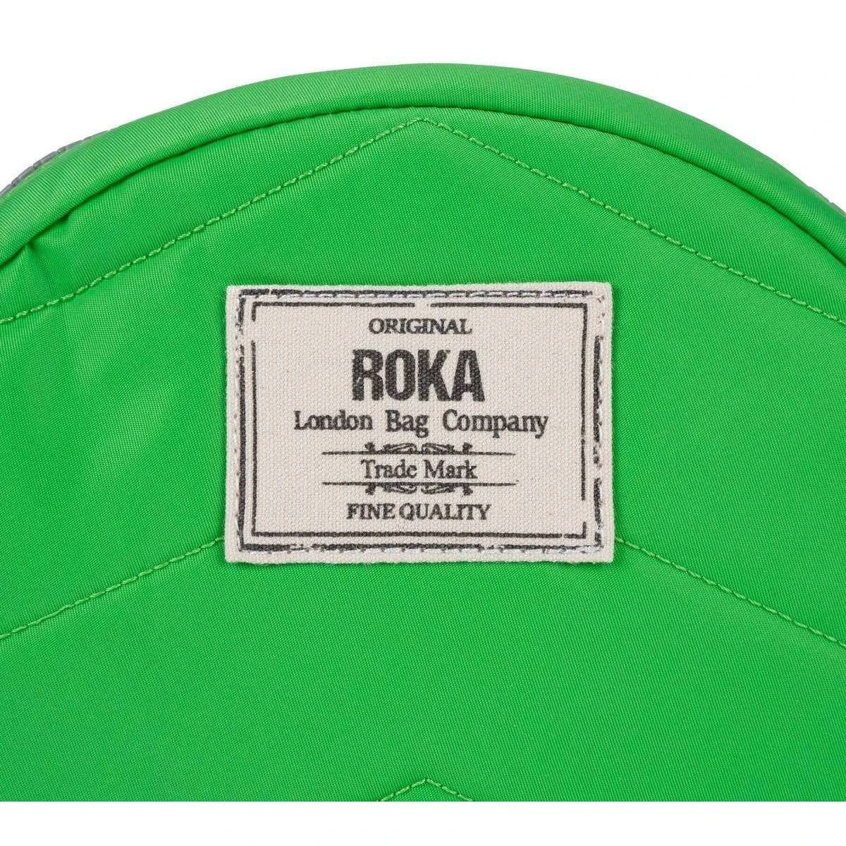 Roka Paddington B Small Sustainable Nylon Crossbody Bag - Kelly Green - Image 5