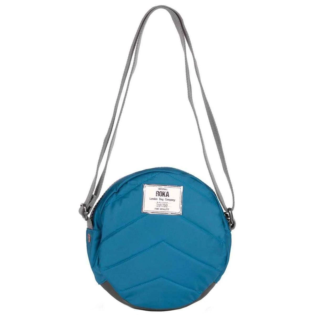 Roka Paddington B Small Sustainable Nylon Crossbody Bag - Marine Blue - Image 2