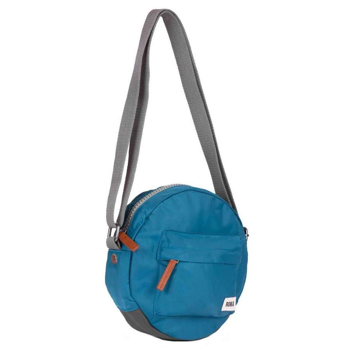 Roka Paddington B Small Sustainable Nylon Crossbody Bag - Marine Blue - Image 3