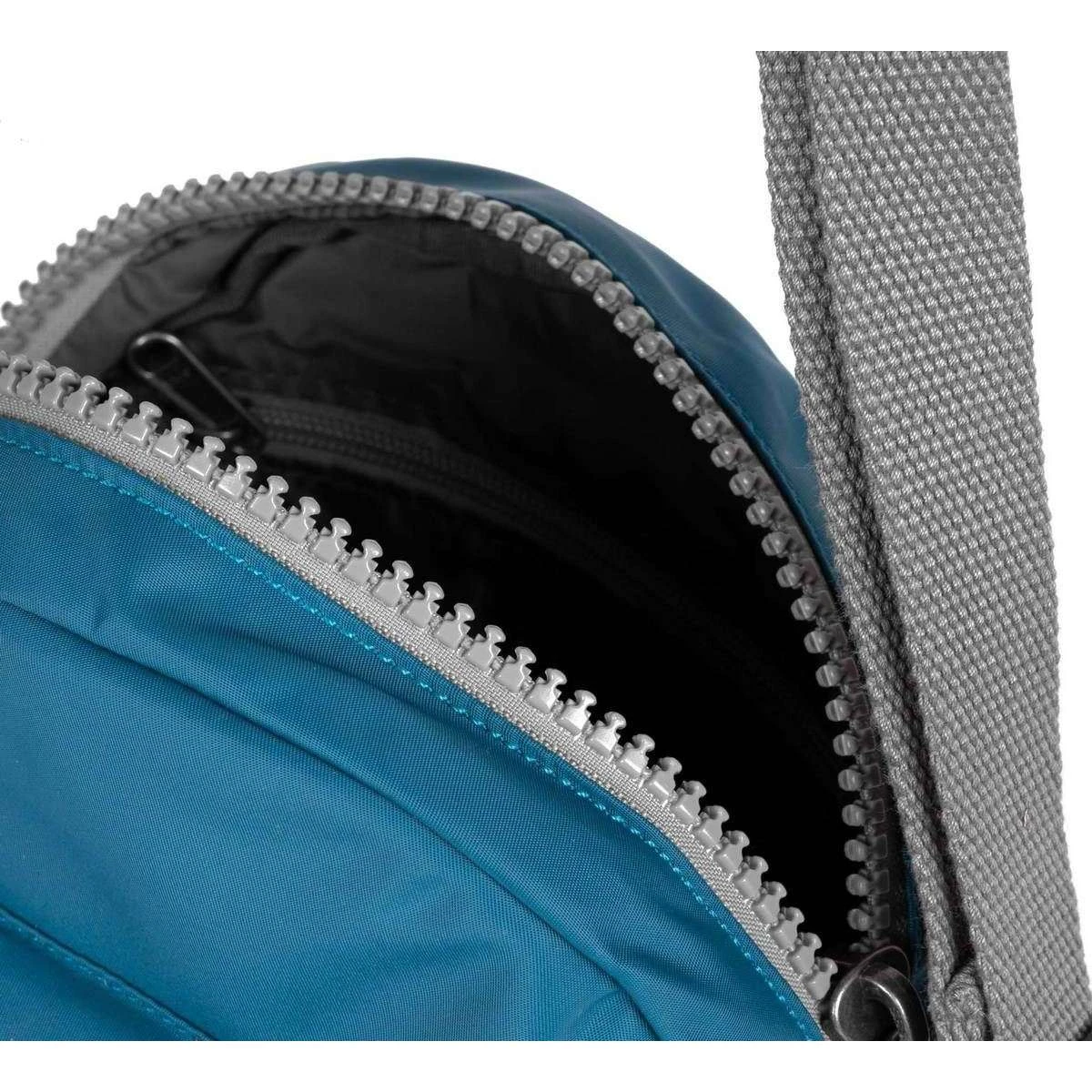 Roka Paddington B Small Sustainable Nylon Crossbody Bag - Marine Blue - Image 5