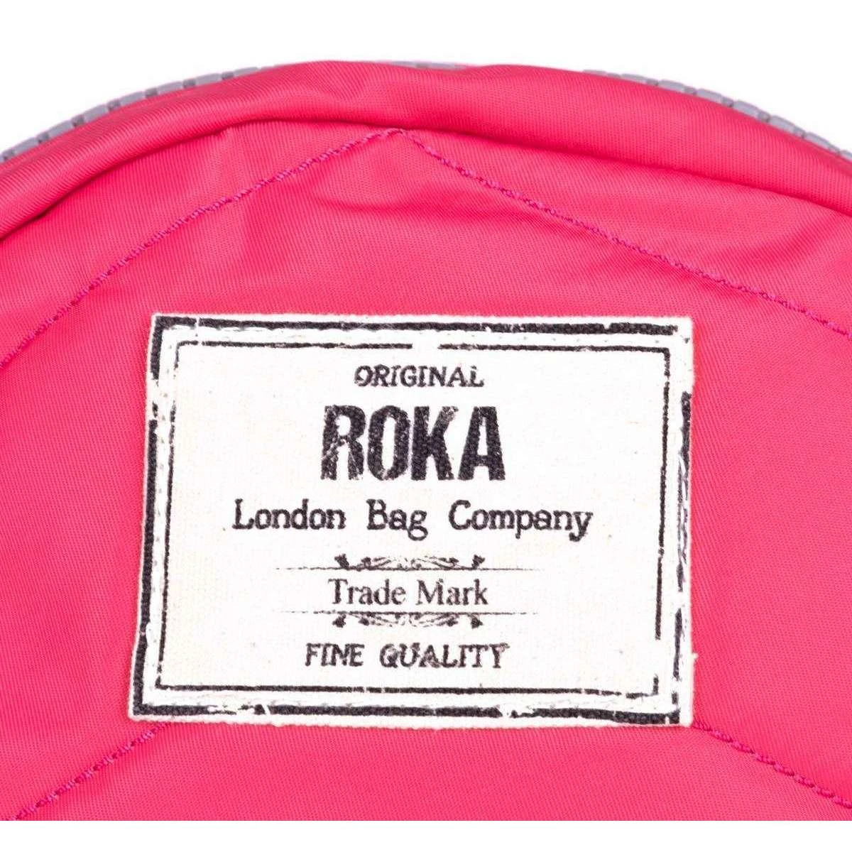 Roka Paddington B Small Sustainable Nylon Crossbody Bag - Raspberry Red - Image 4