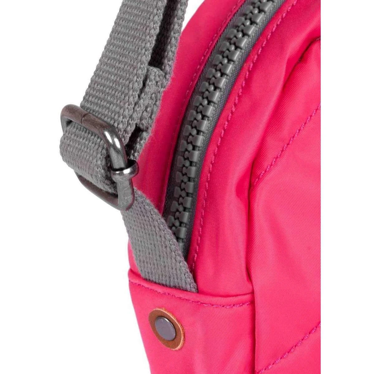 Roka Paddington B Small Sustainable Nylon Crossbody Bag - Raspberry Red - Image 6