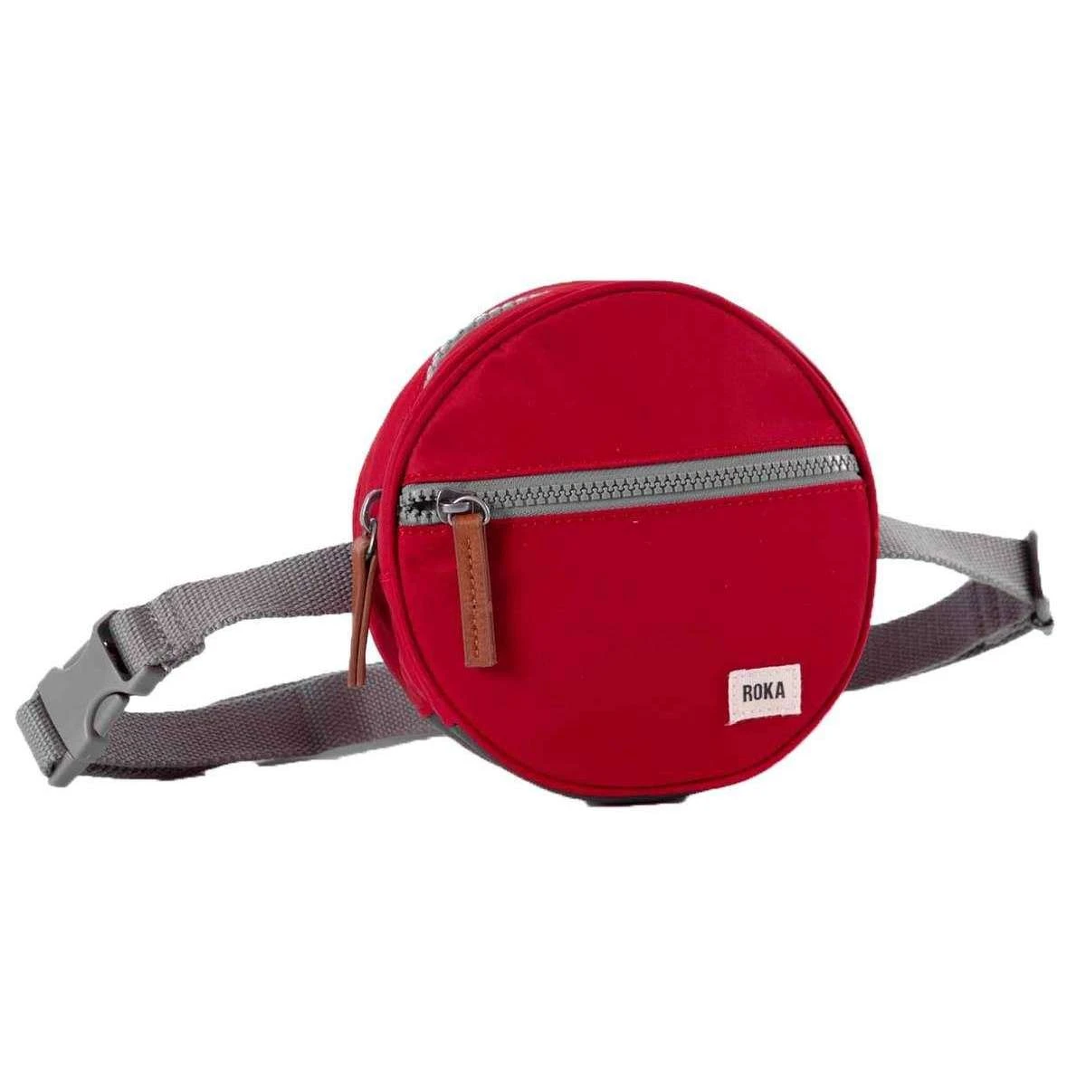 Roka Paddington D Sustainable Nylon Hip Bag - Cranberry Red - Image 3