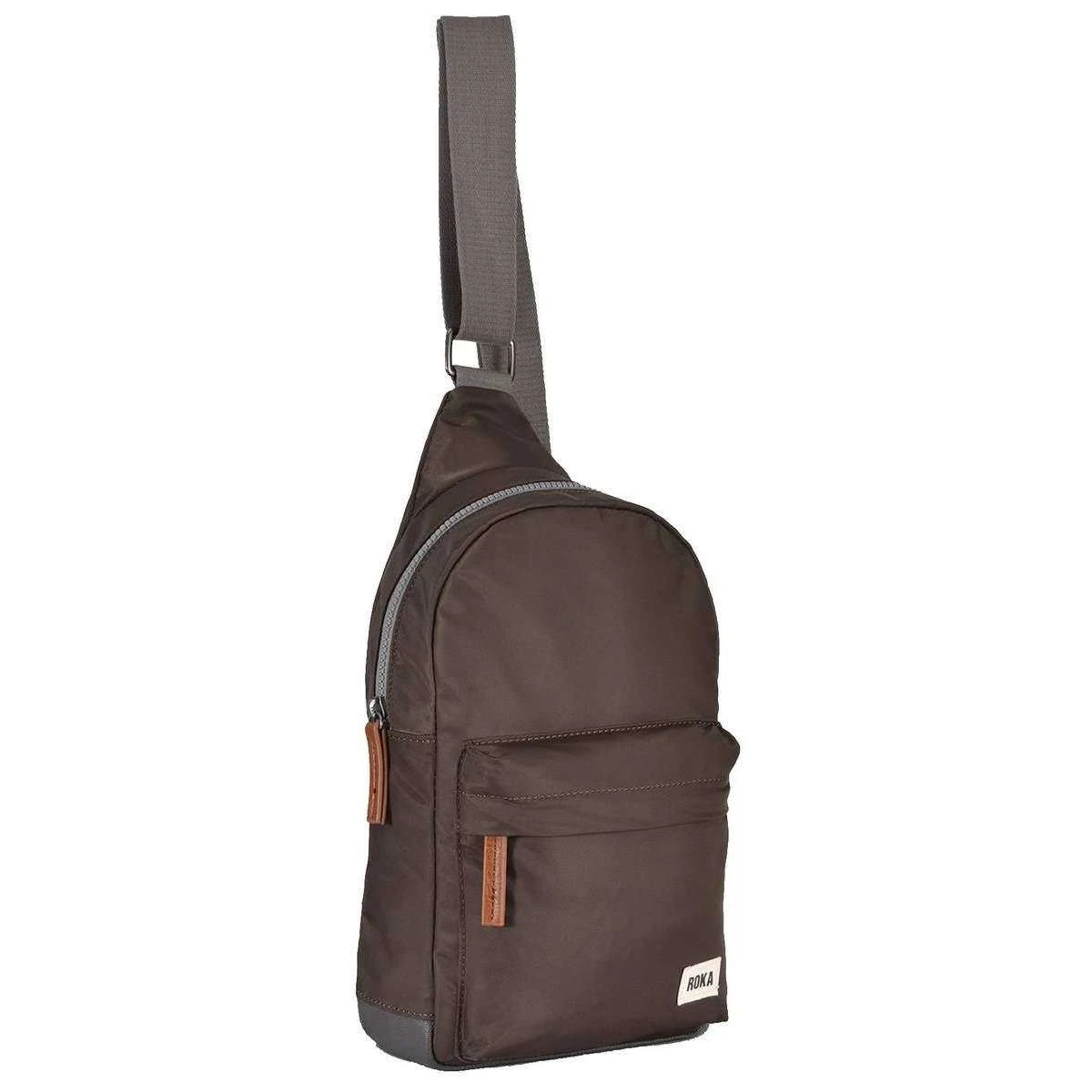 Roka Willesden B Sustainable Nylon Scooter Bag - Dark Chocolate - Image 4