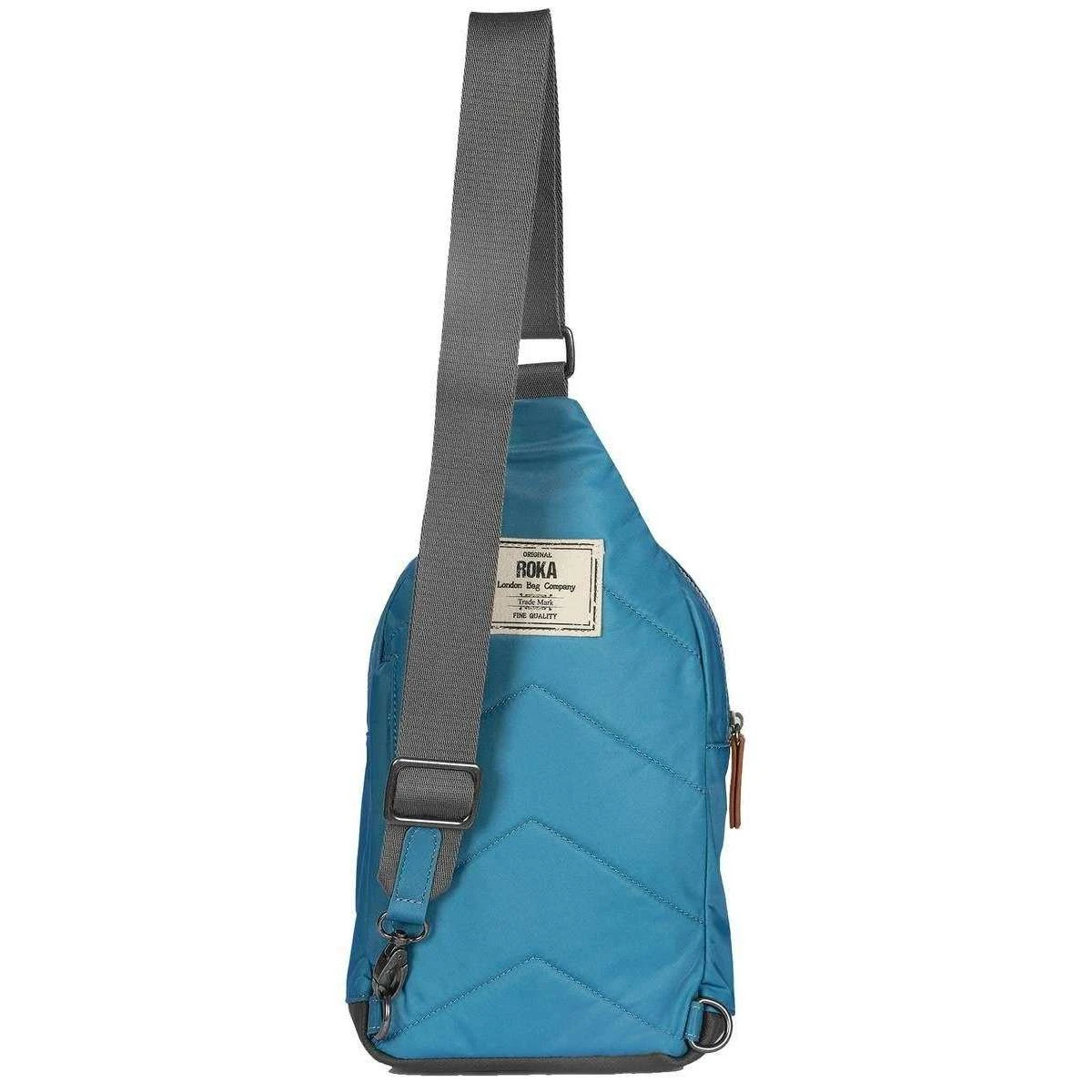 Roka Willesden B Sustainable Nylon Scooter Bag - Petrol Blue - Image 2