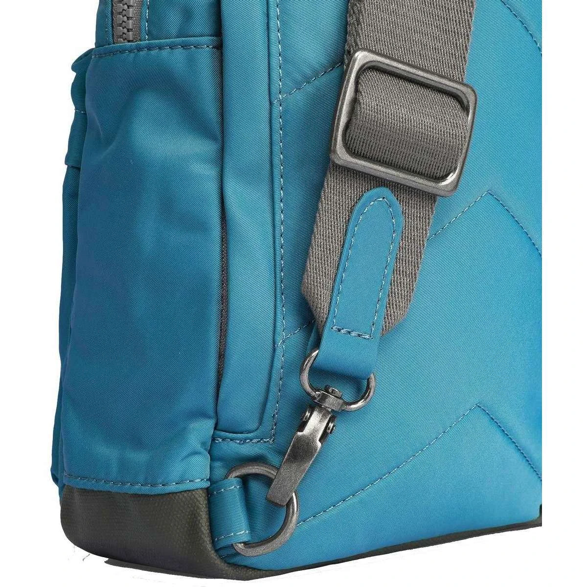 Roka Willesden B Sustainable Nylon Scooter Bag - Petrol Blue - Image 6
