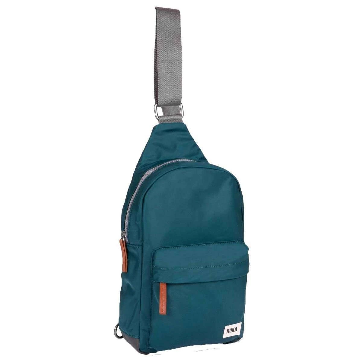 Roka Willesden B Sustainable Nylon Scooter Bag - Teal Green - Image 3