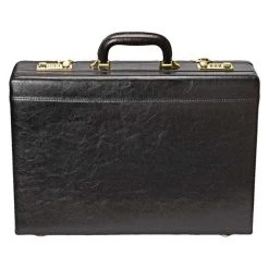 Tassia Contrast Stripe Attache Case - Black