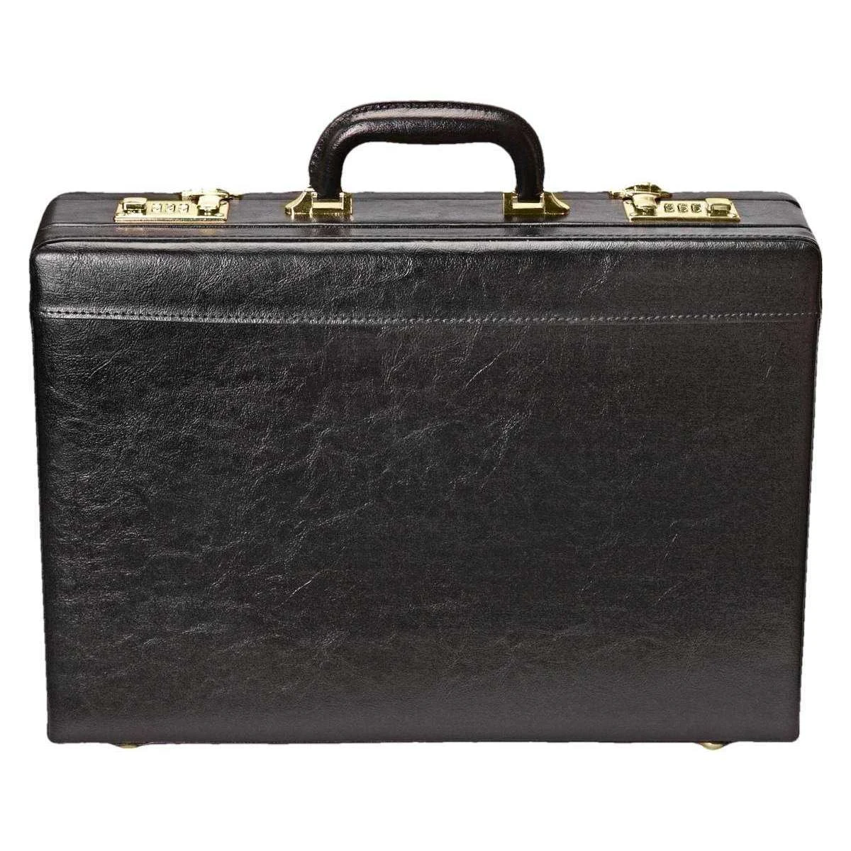 Tassia Contrast Stripe Attache Case - Black